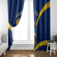 Personalized Sweden Football Trophy Window Curtain Golden Cup Flag Ribbon Dynamic Stripes