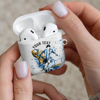 Personalized Argentina Football La Seleccion AirPods Case Watercolor Splatter World Soccer Art