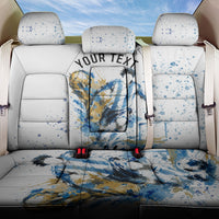 Personalized Argentina Football La Seleccion Back Car Seat Cover Watercolor Splatter World Soccer Art