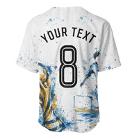 Personalized Argentina Football La Seleccion Baseball Jersey Watercolor Splatter World Soccer Art