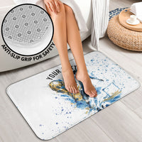 Personalized Argentina Football La Seleccion Bathroom Set Watercolor Splatter World Soccer Art