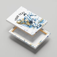 Personalized Argentina Football La Seleccion Canvas Wall Art Watercolor Splatter World Soccer Art