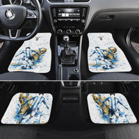 Personalized Argentina Football La Seleccion Car Mats Watercolor Splatter World Soccer Art