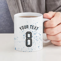 Personalized Argentina Football La Seleccion Ceramic Mug Watercolor Splatter World Soccer Art