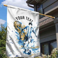 Personalized Argentina Football La Seleccion Garden Flag Watercolor Splatter World Soccer Art