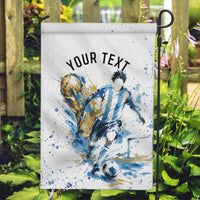 Personalized Argentina Football La Seleccion Garden Flag Watercolor Splatter World Soccer Art