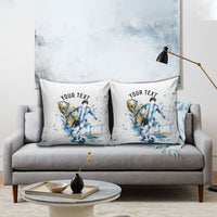 Personalized Argentina Football La Seleccion Pillow Cover Watercolor Splatter World Soccer Art