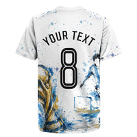 Personalized Argentina Football La Seleccion Rugby Jersey Watercolor Splatter World Soccer Art