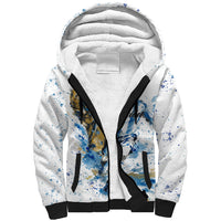 Personalized Argentina Football La Seleccion Sherpa Hoodie Watercolor Splatter World Soccer Art