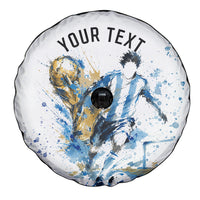 Personalized Argentina Football La Seleccion Spare Tire Cover Watercolor Splatter World Soccer Art