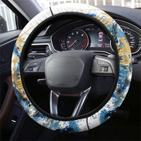 Argentina Football La Seleccion Steering Wheel Cover Watercolor Splatter World Soccer Art