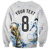 Personalized Argentina Football La Seleccion Sweatshirt Watercolor Splatter World Soccer Art