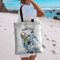 Personalized Argentina Football La Seleccion Tote Bag Watercolor Splatter World Soccer Art