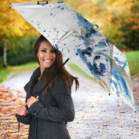 Personalized Argentina Football La Seleccion Umbrella Watercolor Splatter World Soccer Art