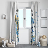 Personalized Argentina Football La Seleccion Window Curtain Watercolor Splatter World Soccer Art