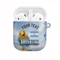 Personalized Argentina Football Champion Trophy AirPods Case Flag Soccer Fan Graphic