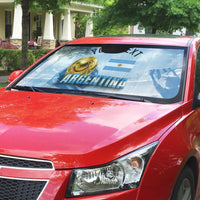 Personalized Argentina Football Champion Trophy Auto Sun Shade Flag Soccer Fan Graphic