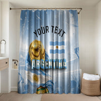 Personalized Argentina Football Champion Trophy Bathroom Set Flag Soccer Fan Graphic