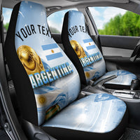 Personalized Argentina Football Champion Trophy Car Seat Cover Flag Soccer Fan Graphic