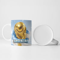 Personalized Argentina Football Champion Trophy Ceramic Mug Flag Soccer Fan Graphic