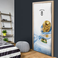Personalized Argentina Football Champion Trophy Door Cover Flag Soccer Fan Graphic