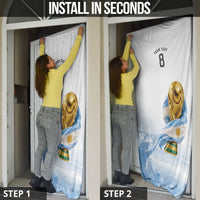 Personalized Argentina Football Champion Trophy Door Cover Flag Soccer Fan Graphic