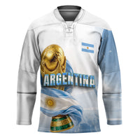 Personalized Argentina Football Champion Trophy Hockey Jersey Flag Soccer Fan Graphic