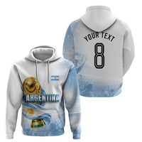 Personalized Argentina Football Champion Trophy Hoodie Flag Soccer Fan Graphic