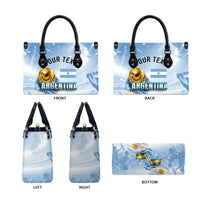Personalized Argentina Football Champion Trophy Leather Bag Flag Soccer Fan Graphic