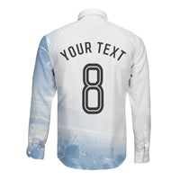Personalized Argentina Football Champion Trophy Long Sleeve Button Shirt Flag Soccer Fan Graphic