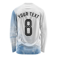 Personalized Argentina Football Champion Trophy Long Sleeve Shirt Flag Soccer Fan Graphic
