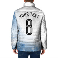 Personalized Argentina Football Champion Trophy Padded Jacket Flag Soccer Fan Graphic