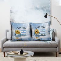Personalized Argentina Football Champion Trophy Pillow Cover Flag Soccer Fan Graphic