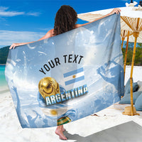 Personalized Argentina Football Champion Trophy Sarong Flag Soccer Fan Graphic