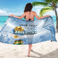 Personalized Argentina Football Champion Trophy Sarong Flag Soccer Fan Graphic