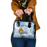 Personalized Argentina Football Champion Trophy Shoulder Handbag Flag Soccer Fan Graphic