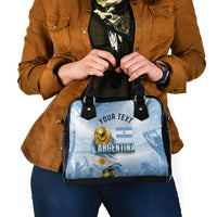 Personalized Argentina Football Champion Trophy Shoulder Handbag Flag Soccer Fan Graphic