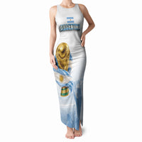 Personalized Argentina Football Champion Trophy Tank Maxi Dress Flag Soccer Fan Graphic