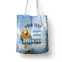 Personalized Argentina Football Champion Trophy Tote Bag Flag Soccer Fan Graphic