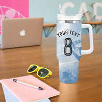 Personalized Argentina Football Champion Trophy Tumbler With Handle Flag Soccer Fan Graphic