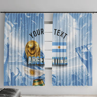 Personalized Argentina Football Champion Trophy Window Curtain Flag Soccer Fan Graphic