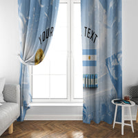 Personalized Argentina Football Champion Trophy Window Curtain Flag Soccer Fan Graphic