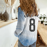 Personalized Argentina Football Champion Trophy Women Casual Shirt Flag Soccer Fan Graphic