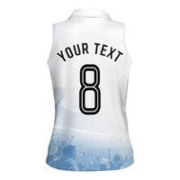 Personalized Argentina Football Champion Trophy Women Sleeveless Polo Shirt Flag Soccer Fan Graphic