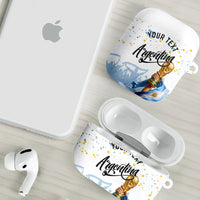 Personalized Argentina Football AirPods Case Soccer Trophy Celebration Flag Graphic