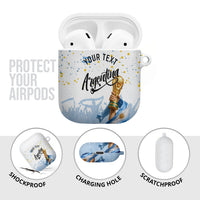 Personalized Argentina Football AirPods Case Soccer Trophy Celebration Flag Graphic