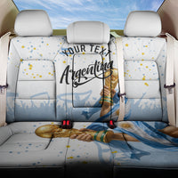 Personalized Argentina Football Back Car Seat Cover Soccer Trophy Celebration Flag Graphic