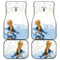 Personalized Argentina Football Car Mats Soccer Trophy Celebration Flag Graphic