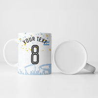 Personalized Argentina Football Ceramic Mug Soccer Trophy Celebration Flag Graphic