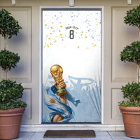 Personalized Argentina Football Door Cover Soccer Trophy Celebration Flag Graphic